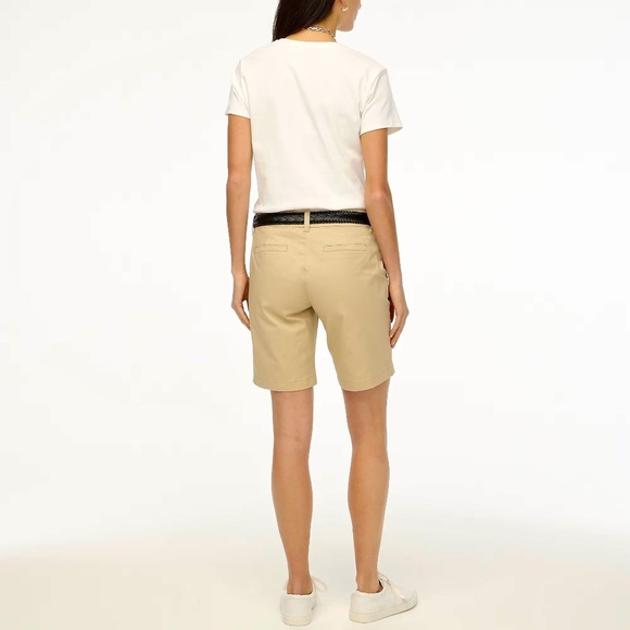 NWT!! J. CREW Factory 9” Frankie Bermuda Chino Shorts Light Khaki Preppy Size 6 - Picture 7 of 16